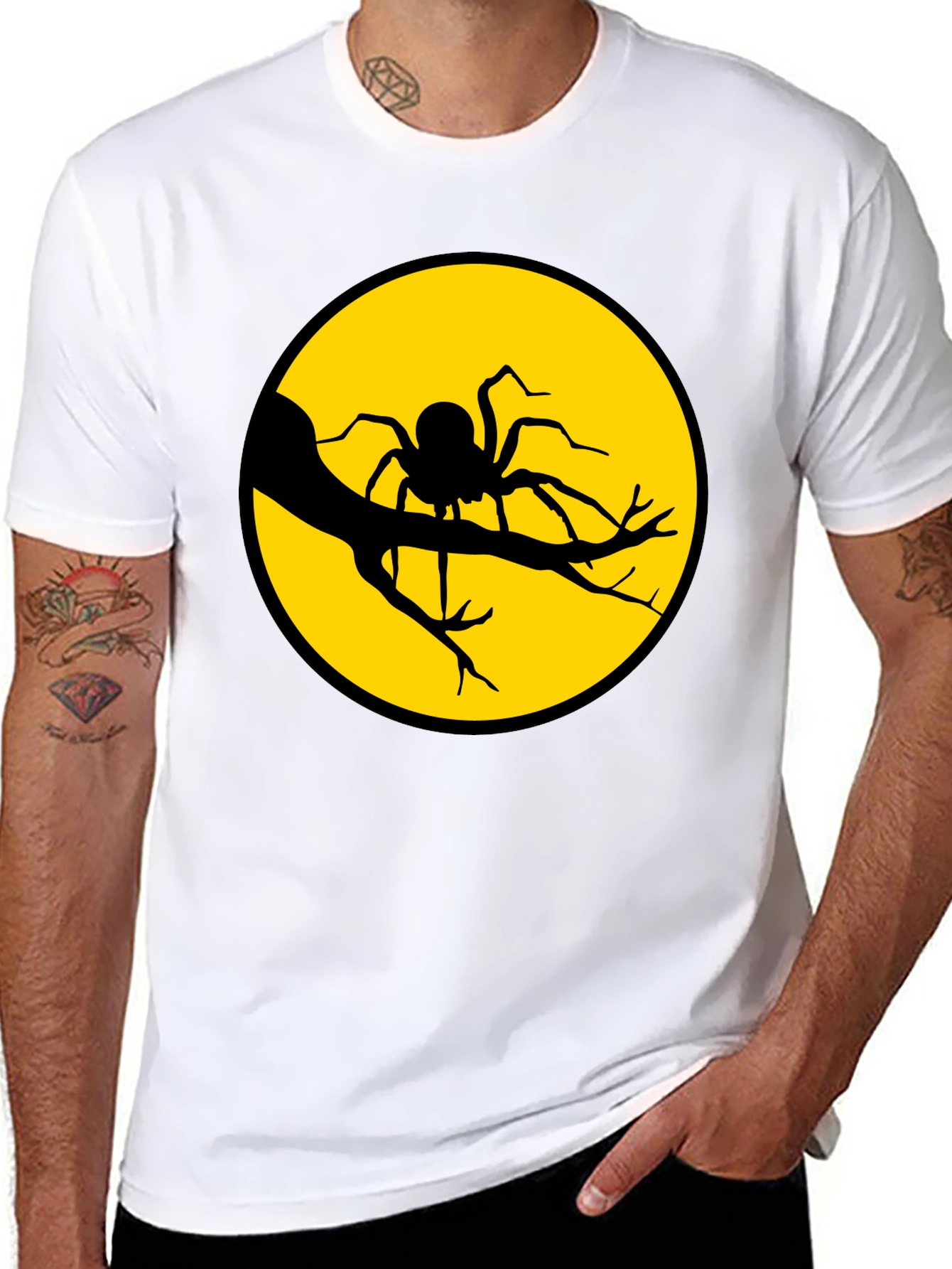 Spider Moon Graphic Tee - Halloween T-Shirt