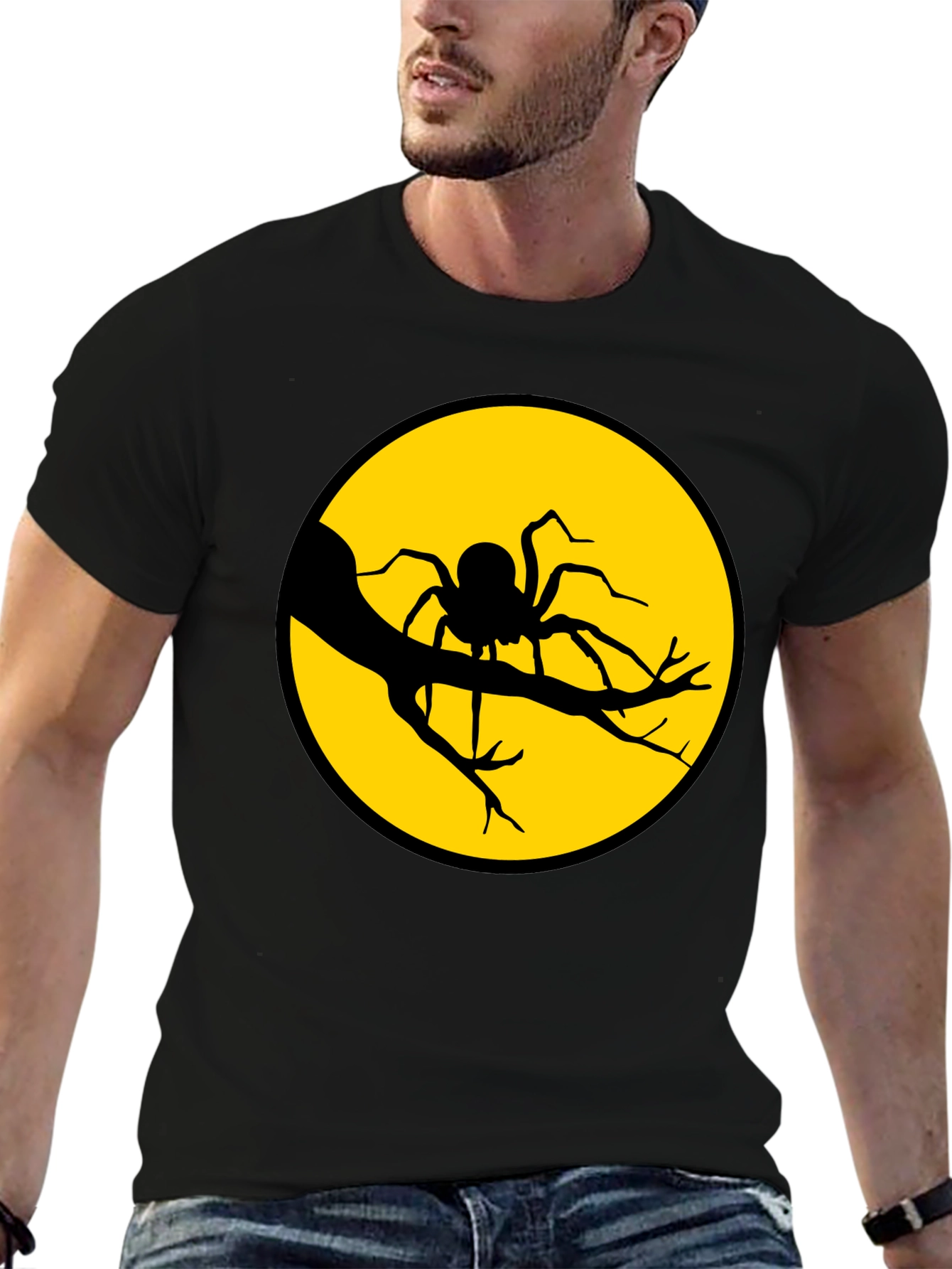 Spider Moon Graphic Tee - Halloween T-Shirt
