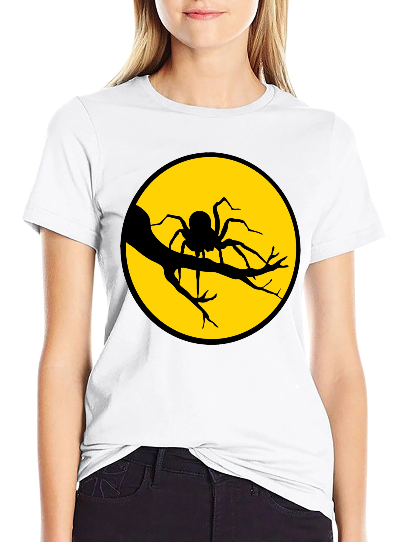Spider Moon Graphic Tee - Halloween T-Shirt