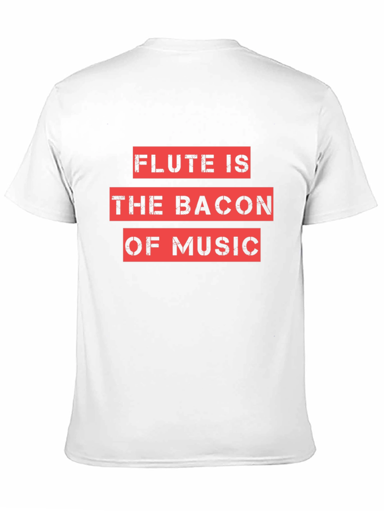 Flute Is The Bacon Of Music Black Graphic Tee