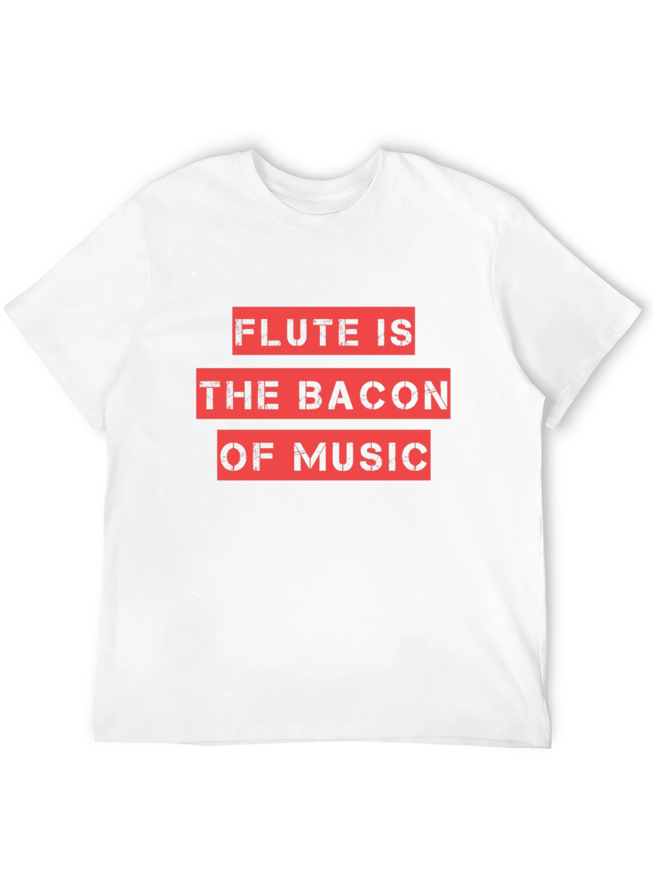 Flute Is The Bacon Of Music Black Graphic Tee