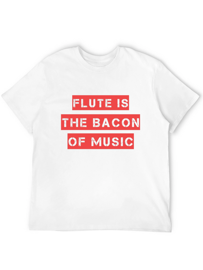 Flute Is The Bacon Of Music Black Graphic Tee