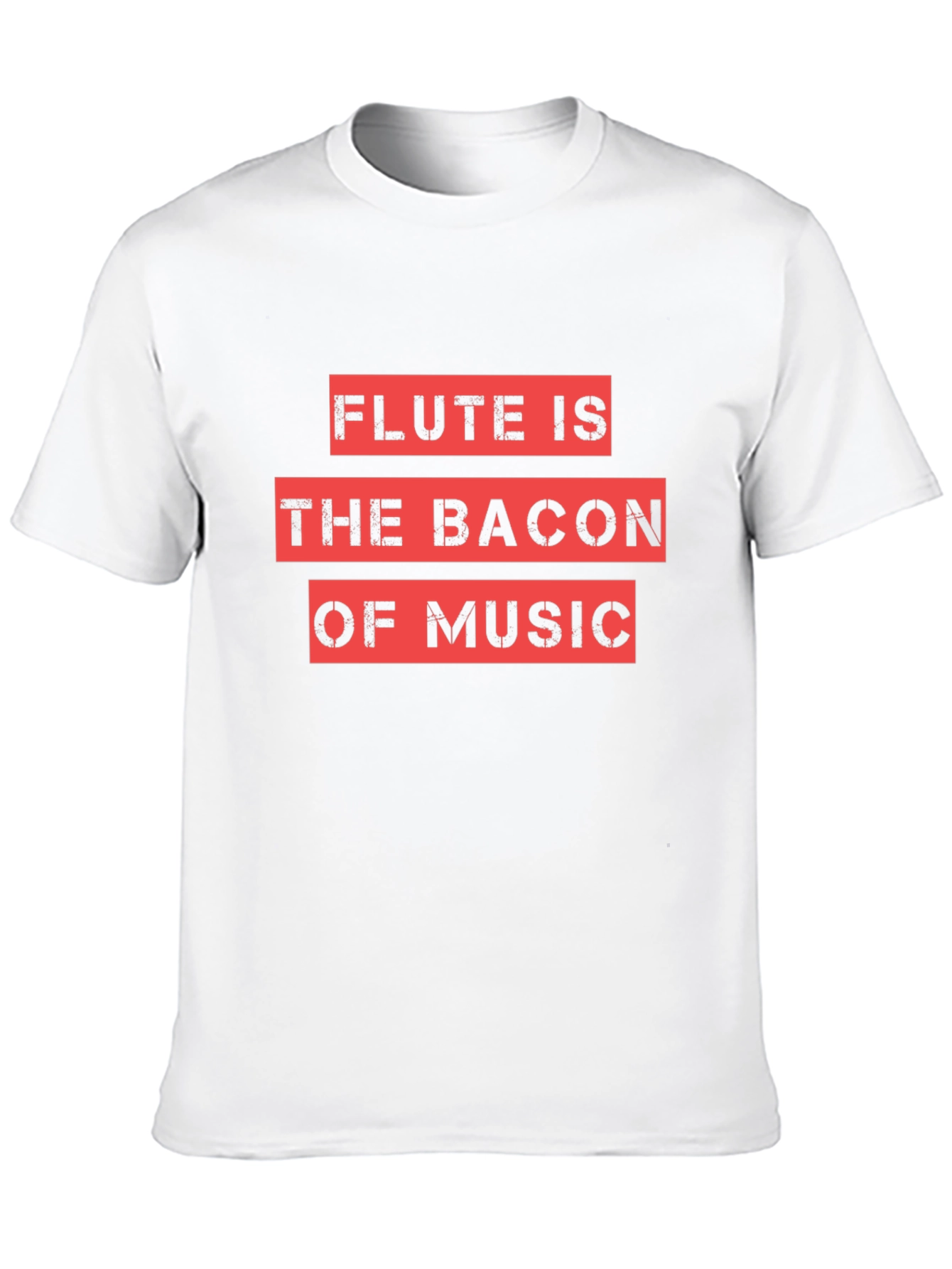 Flute Is The Bacon Of Music Black Graphic Tee