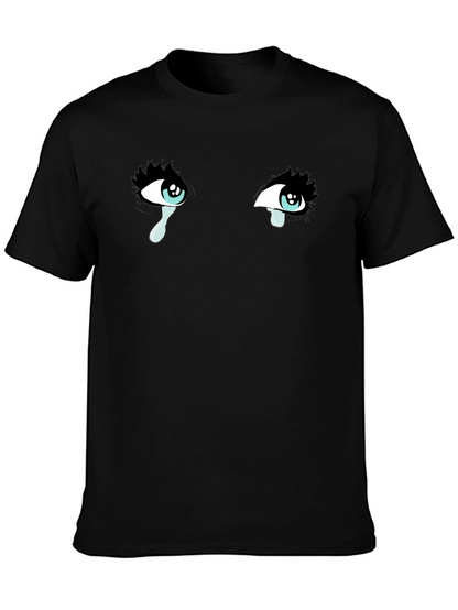Tearful Eyes Graphic T-Shirt - Mens Black Tee