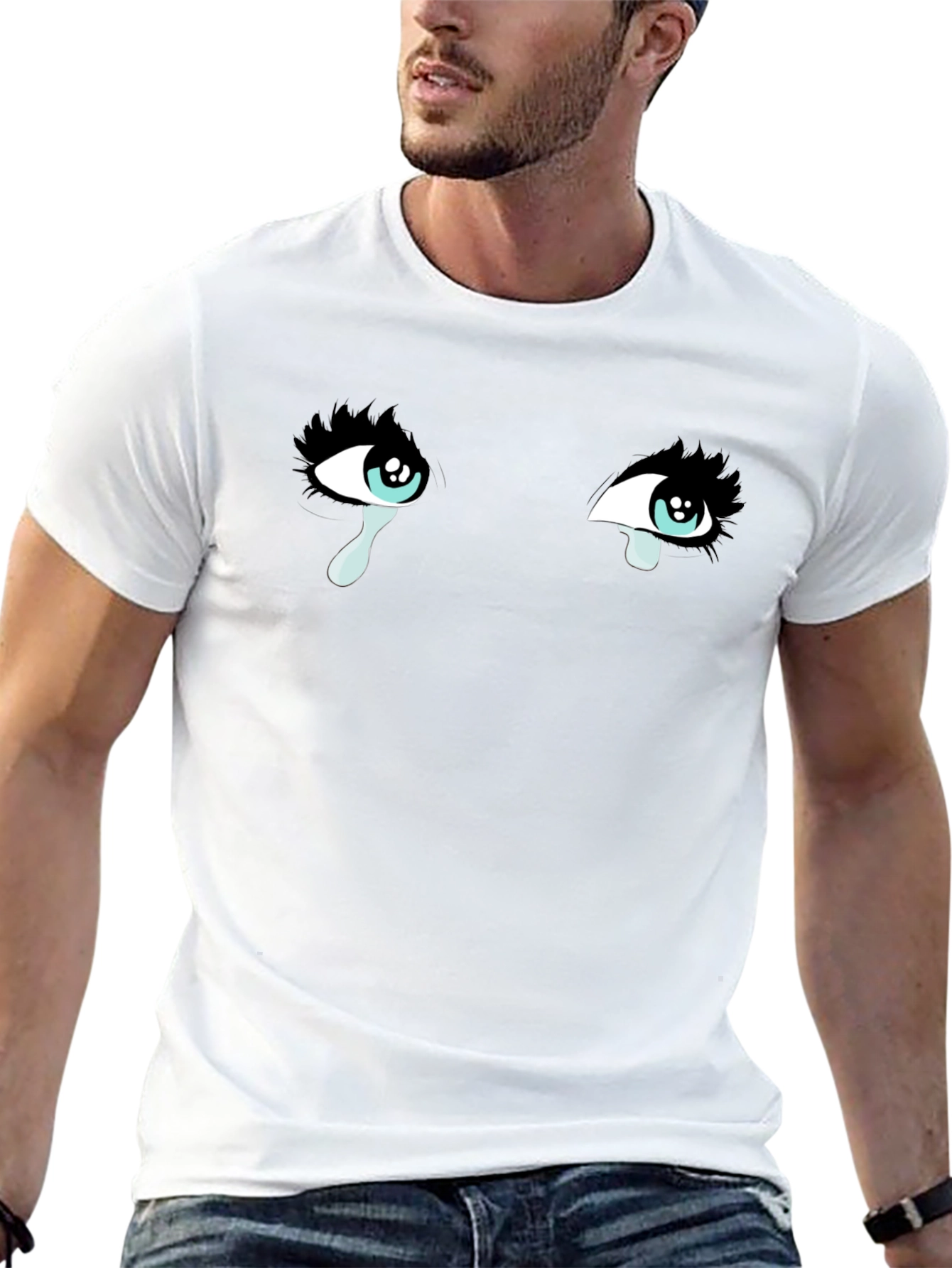 Tearful Eyes Graphic T-Shirt - Mens Black Tee