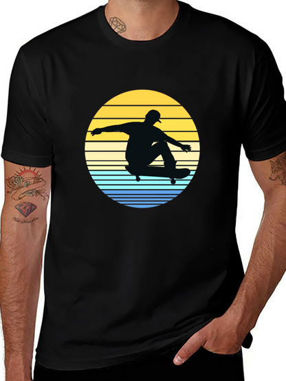 Skateboard Sunset Graphic Tee