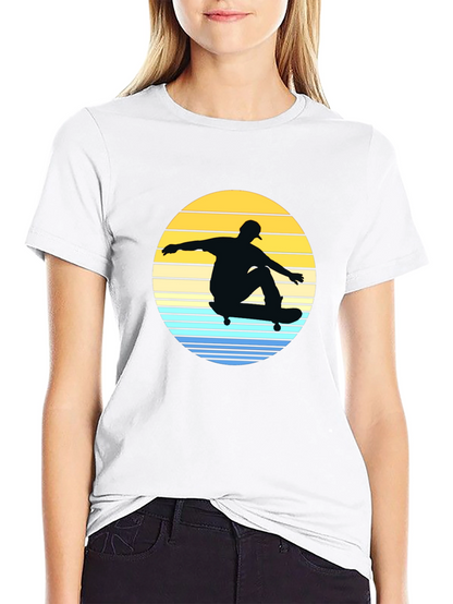 Skateboard Sunset Graphic Tee