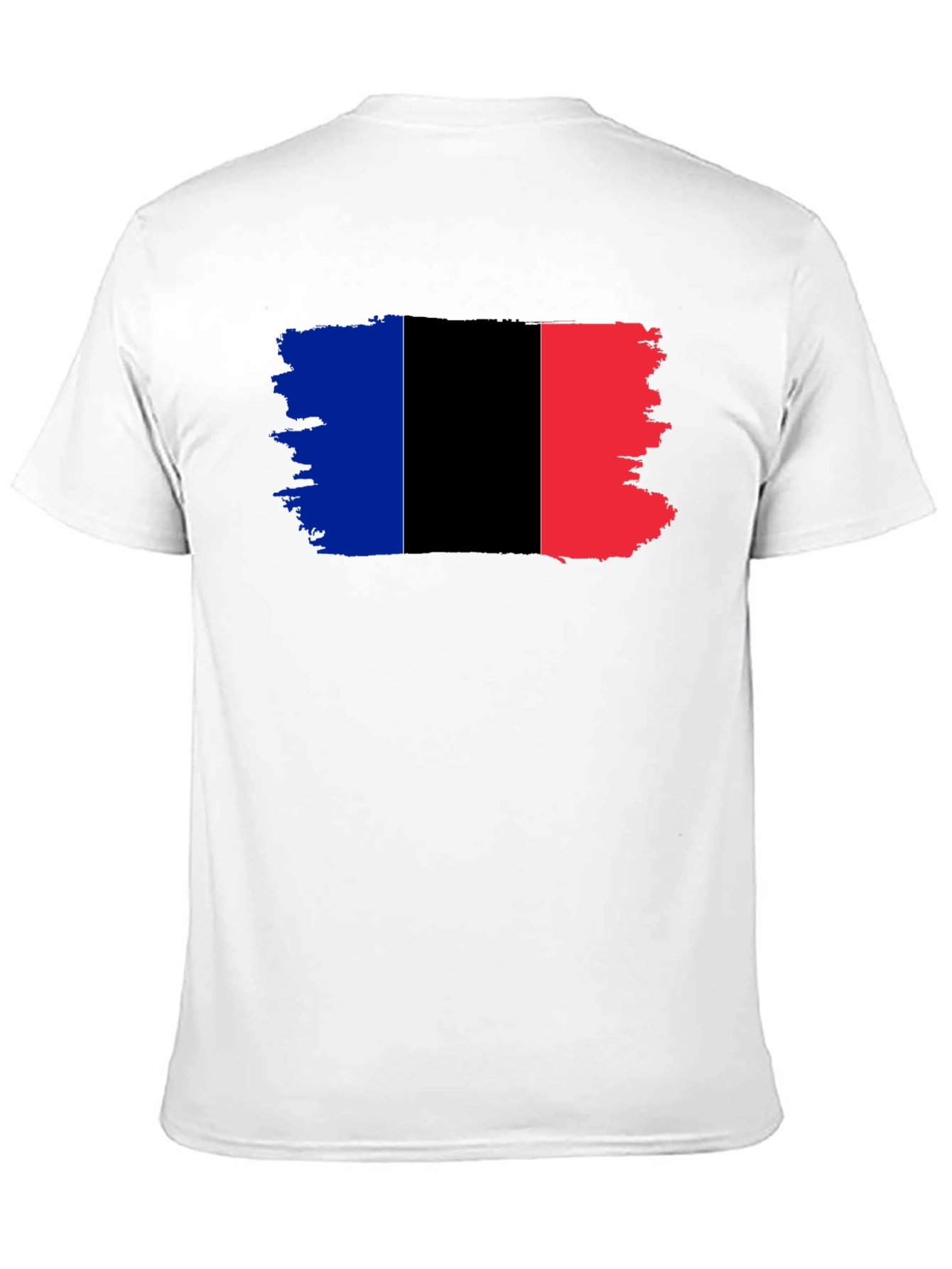 Grunge France Flag Black T-Shirt