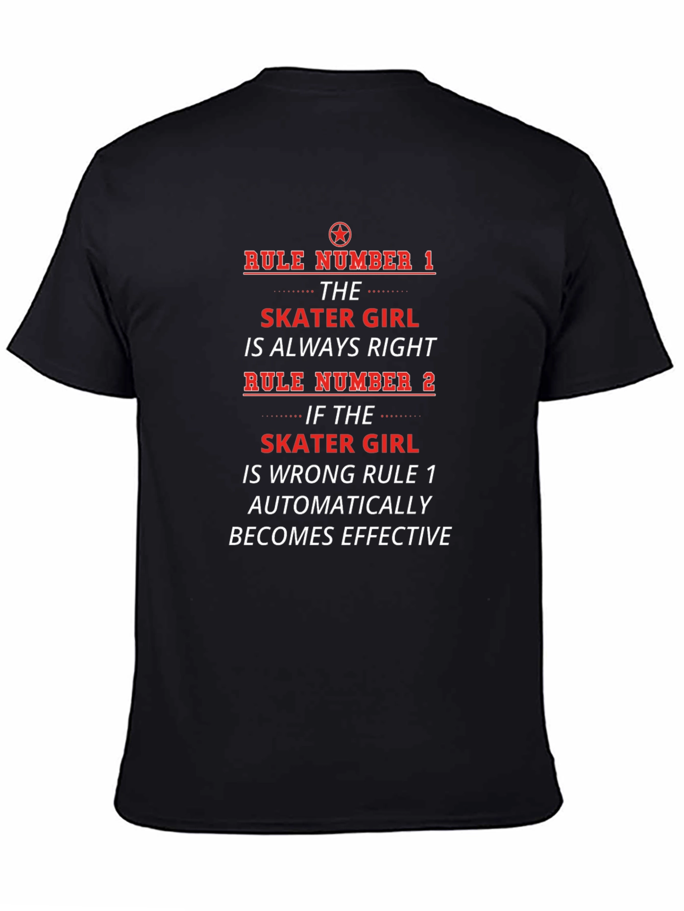 Skater Girl Rules T-Shirt - Funny Statement Tee
