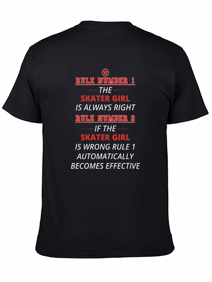 Skater Girl Rules T-Shirt - Funny Statement Tee