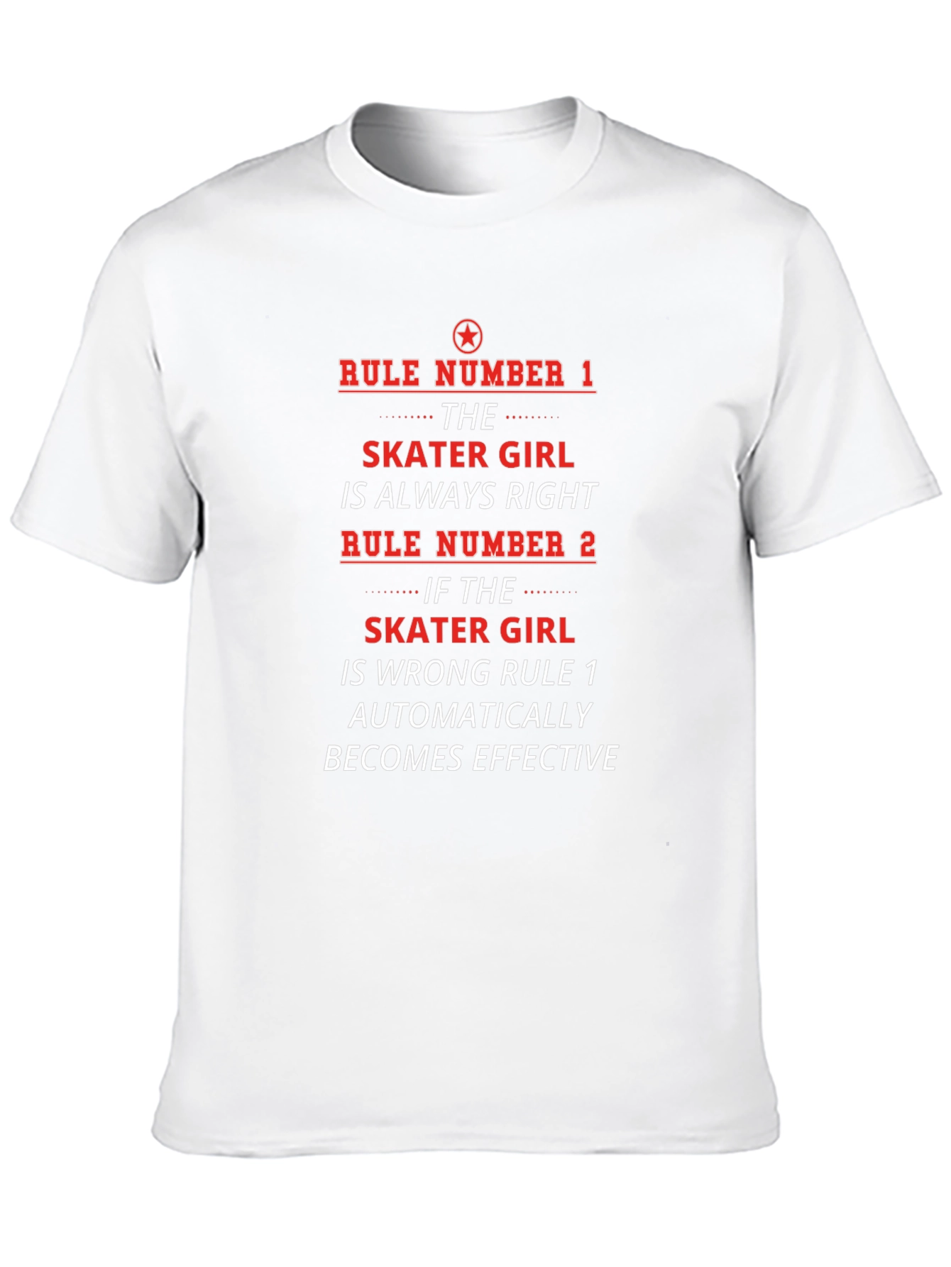 Skater Girl Rules T-Shirt - Funny Statement Tee