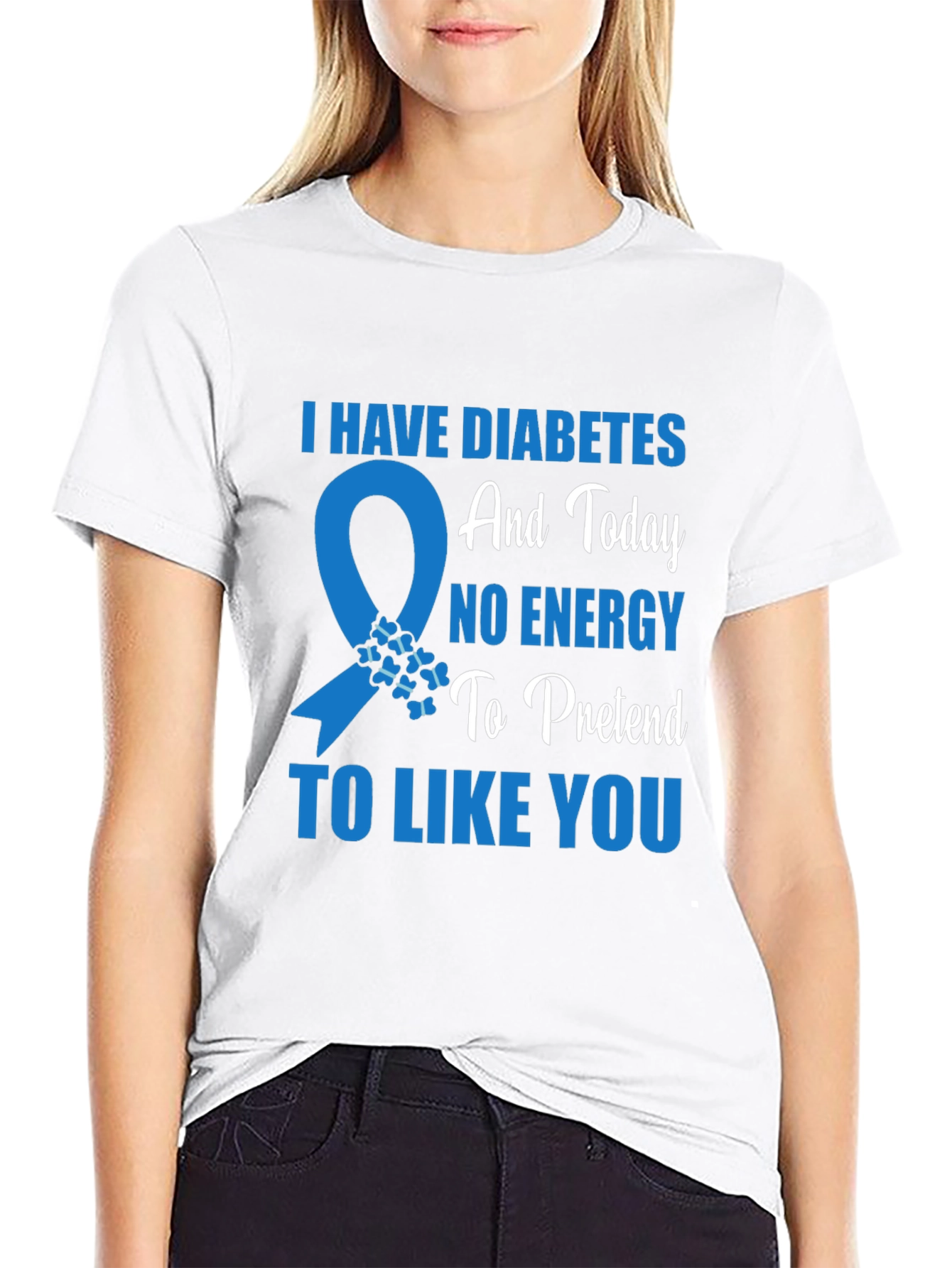 Diabetes Awareness T-Shirt - No Energy To Pretend