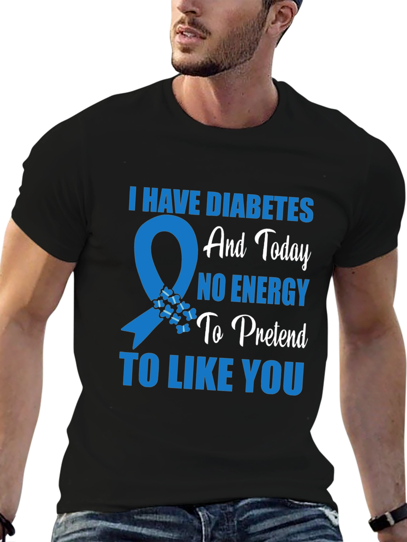 Diabetes Awareness T-Shirt - No Energy To Pretend