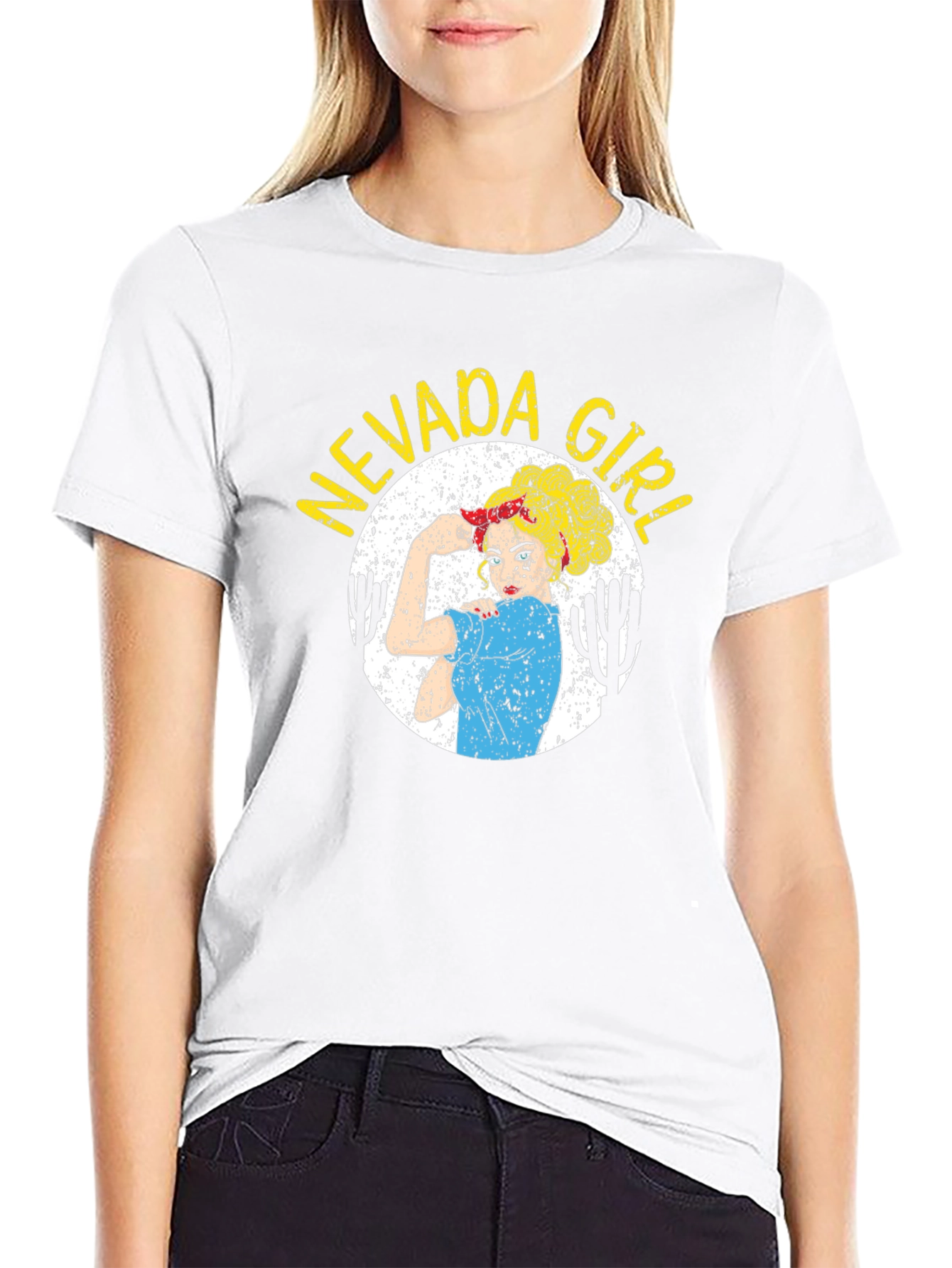 Nevada Girl Graphic T-Shirt - Black Cotton Tee