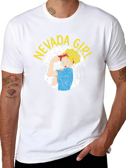 Nevada Girl Graphic T-Shirt - Black Cotton Tee