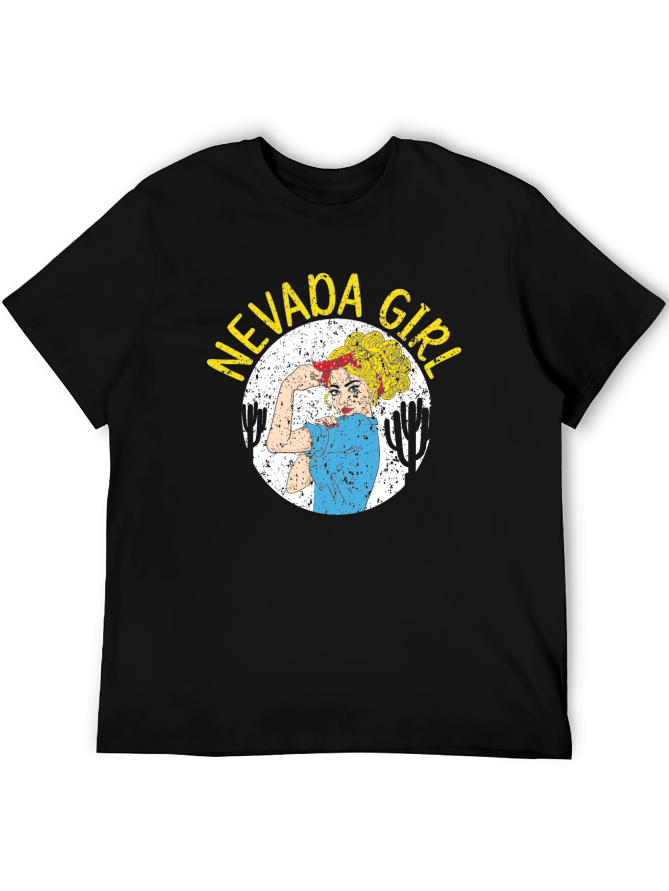 Nevada Girl Graphic T-Shirt - Black Cotton Tee