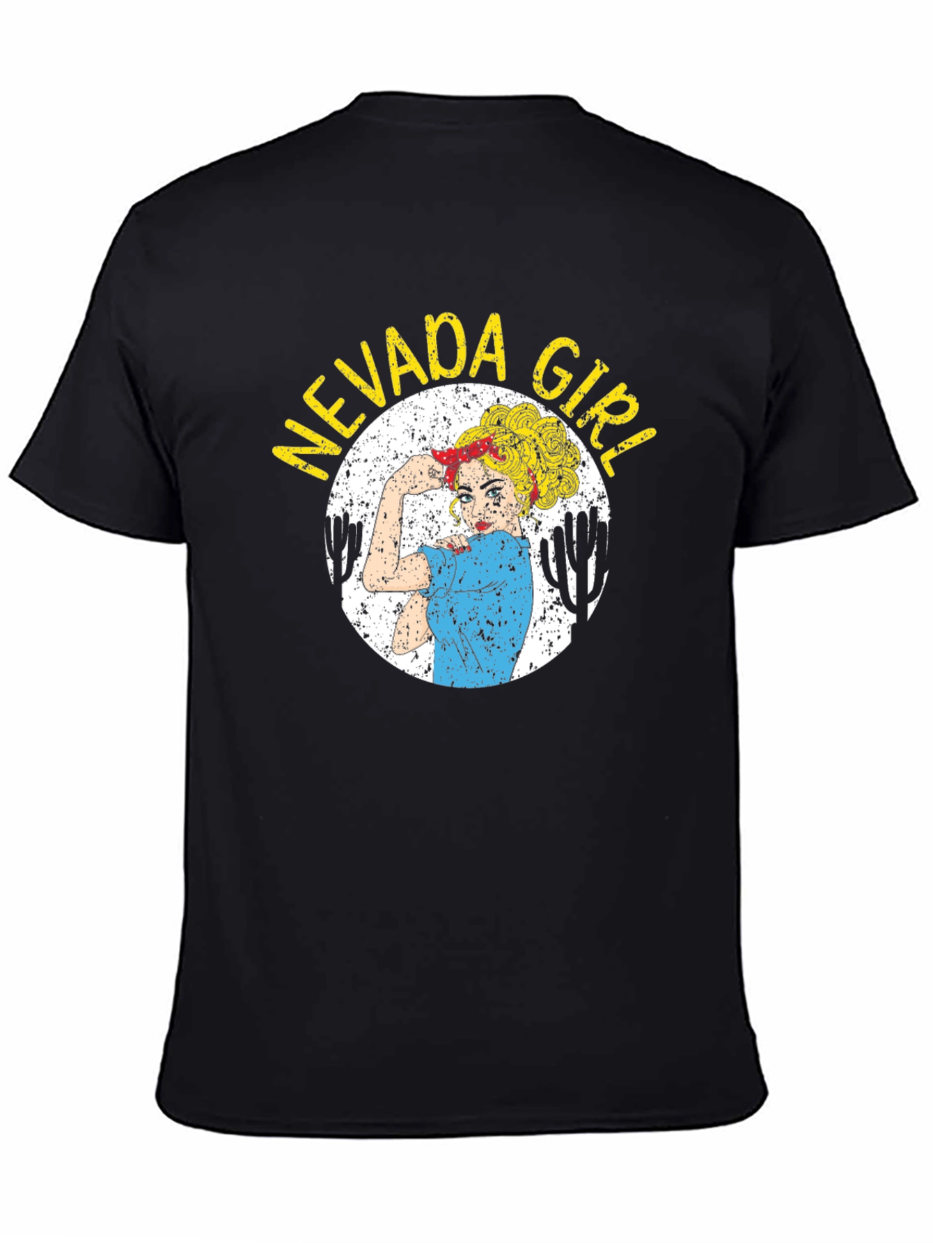 Nevada Girl Graphic T-Shirt - Black Cotton Tee