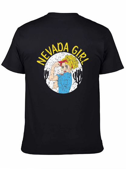 Nevada Girl Graphic T-Shirt - Black Cotton Tee