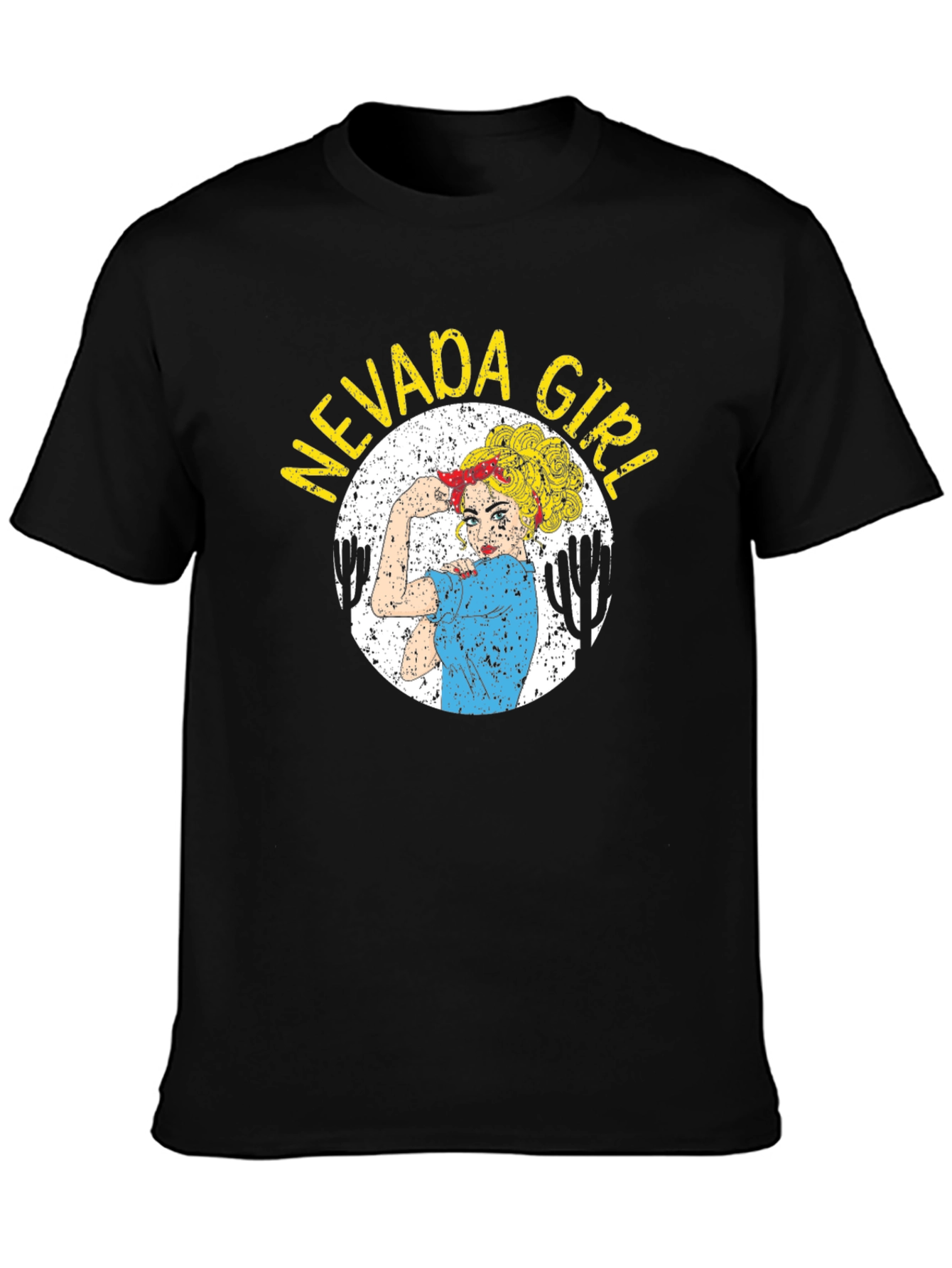 Nevada Girl Graphic T-Shirt - Black Cotton Tee