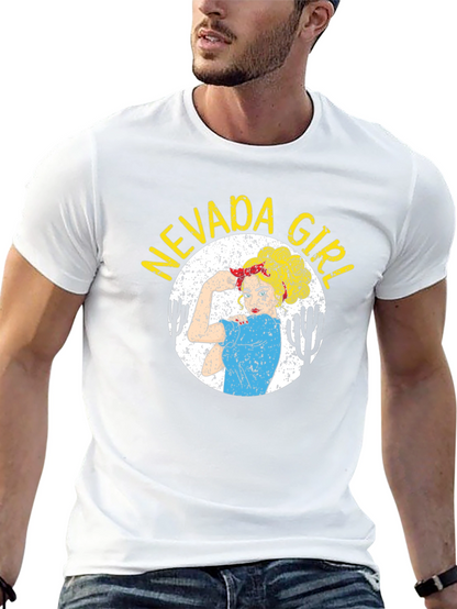 Nevada Girl Graphic T-Shirt - Black Cotton Tee