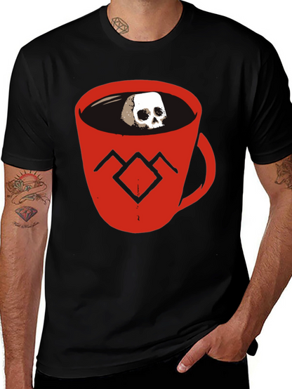 Skull Coffee Cup Graphic Tee