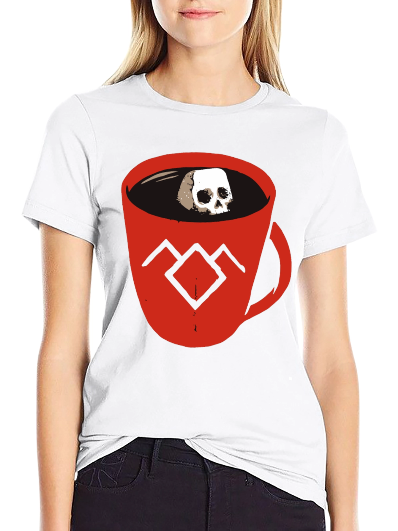 Skull Coffee Cup Graphic Tee