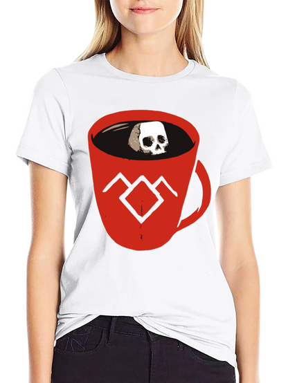 Skull Coffee Cup Graphic Tee