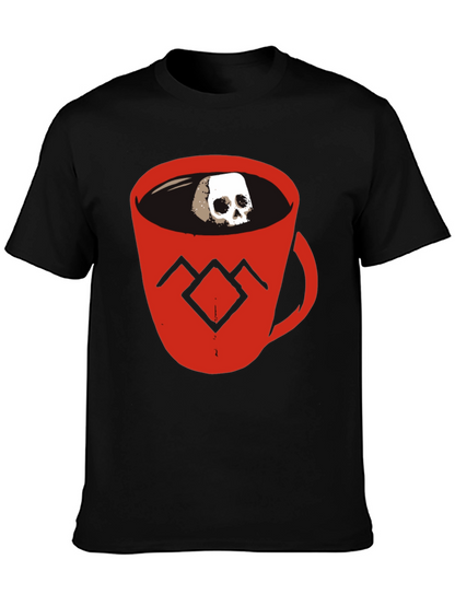 Skull Coffee Cup Graphic Tee