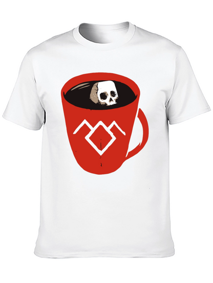 Skull Coffee Cup Graphic Tee