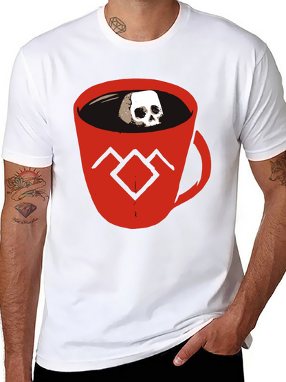 Skull Coffee Cup Graphic Tee