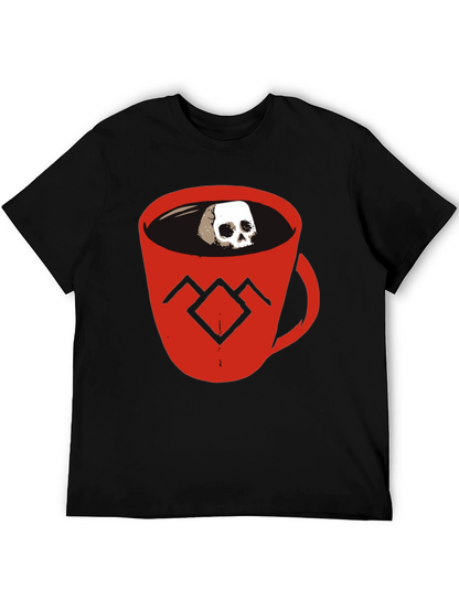 Skull Coffee Cup Graphic Tee