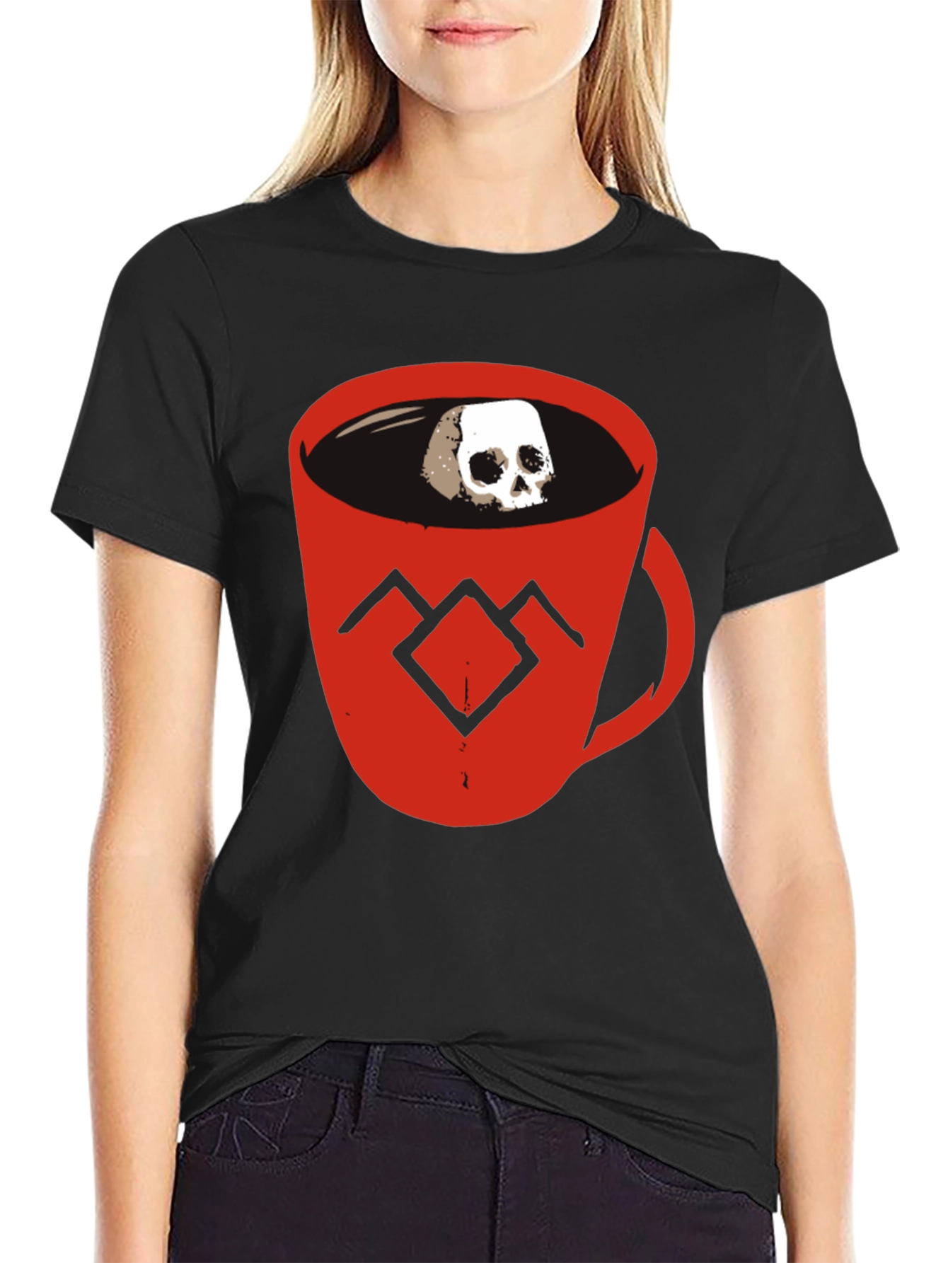 Skull Coffee Cup Graphic Tee