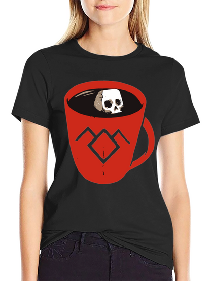 Skull Coffee Cup Graphic Tee
