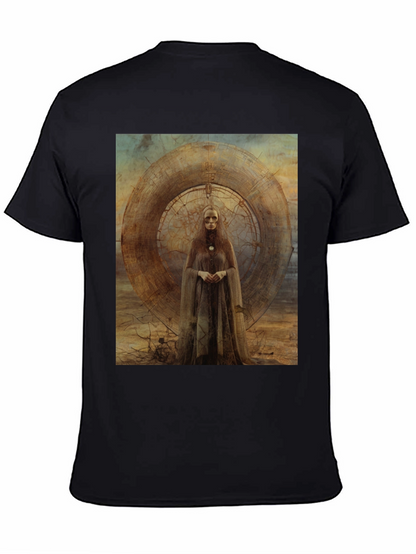 Abstract Art Graphic Tee - Black