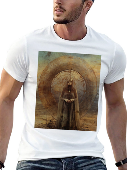 Abstract Art Graphic Tee - Black