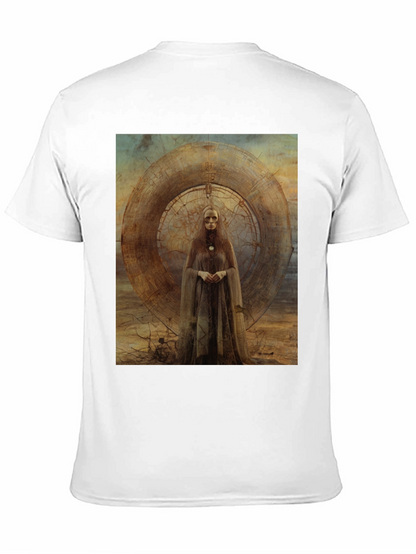 Abstract Art Graphic Tee - Black