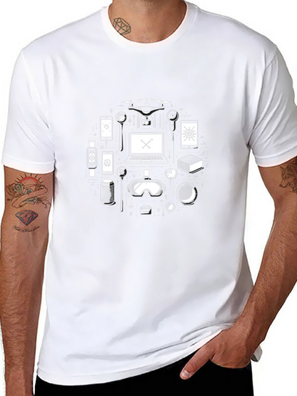 Tech Gadget Graphic T-Shirt - Cool Novelty Tee