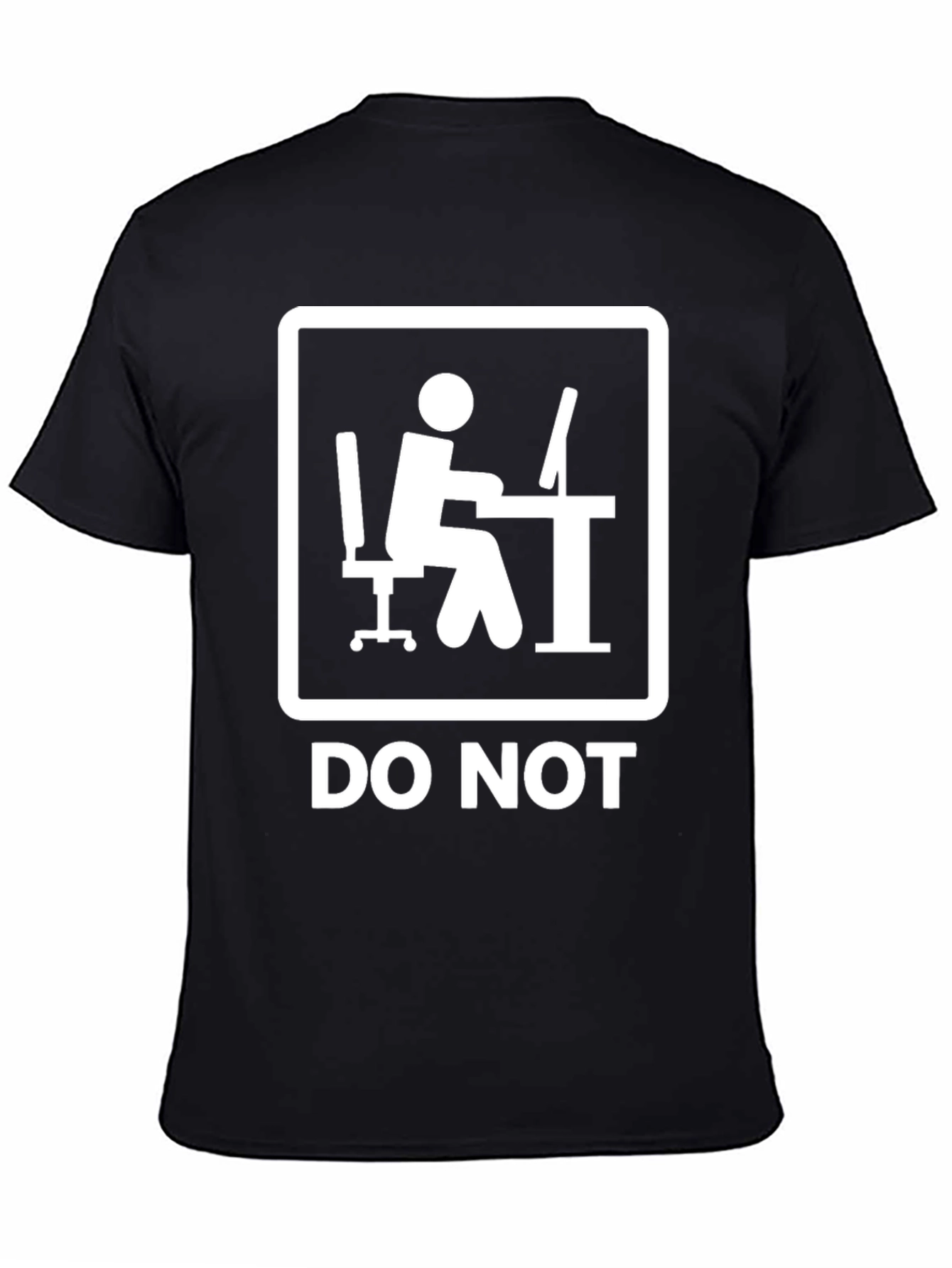 Do Not Office Worker Black T-Shirt