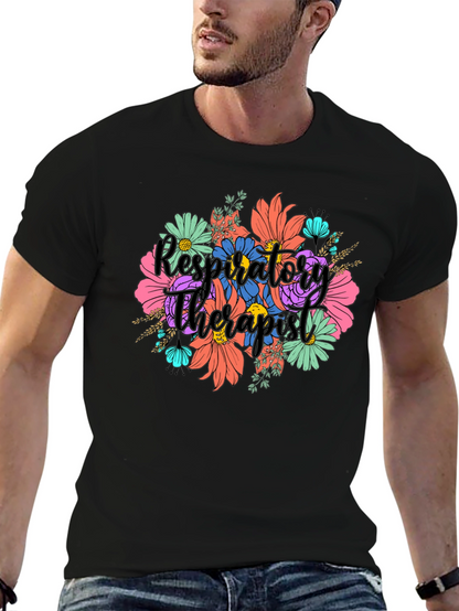 Respiratory Therapist Floral T-Shirt