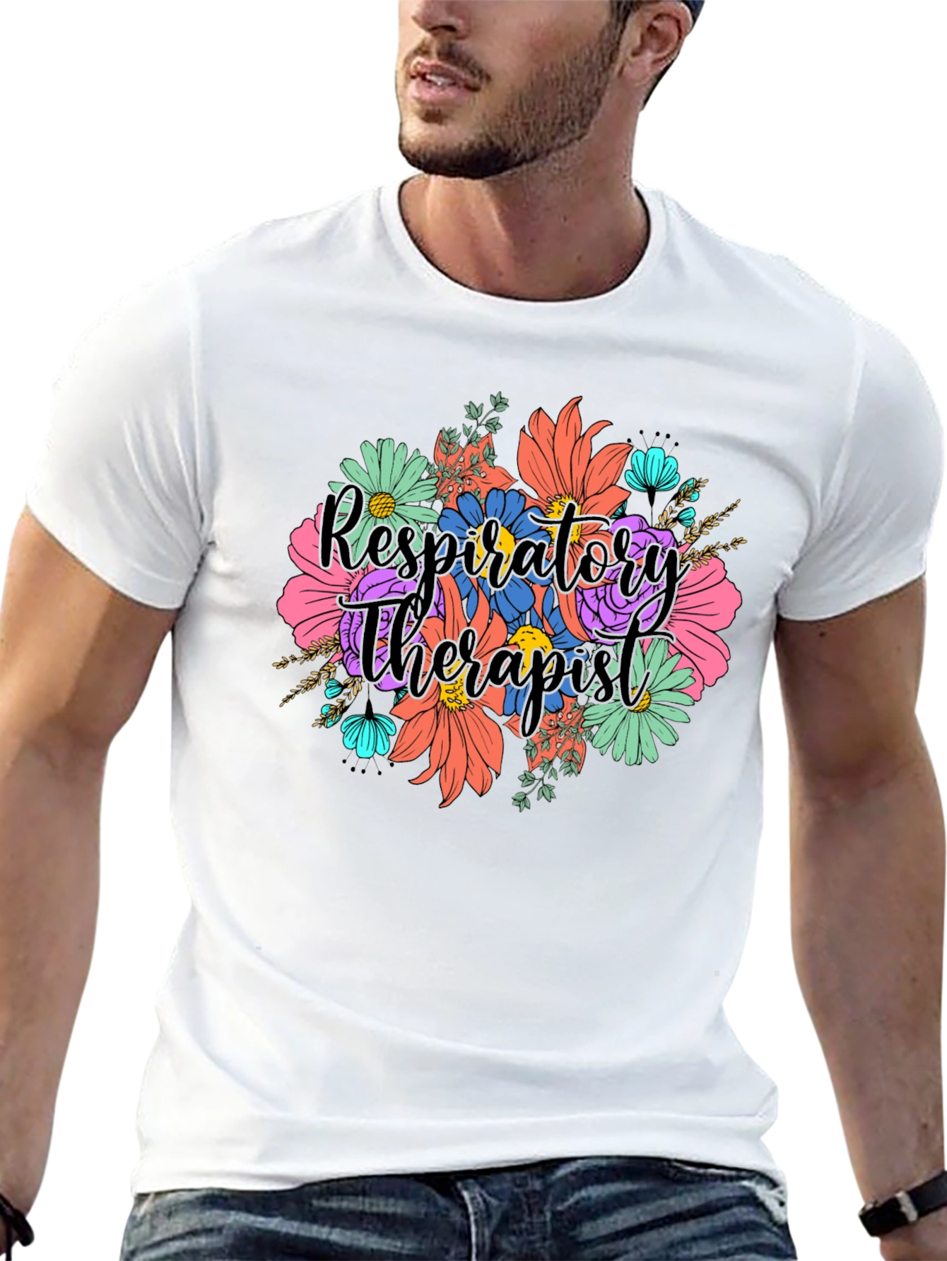 Respiratory Therapist Floral T-Shirt