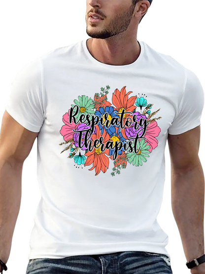 Respiratory Therapist Floral T-Shirt