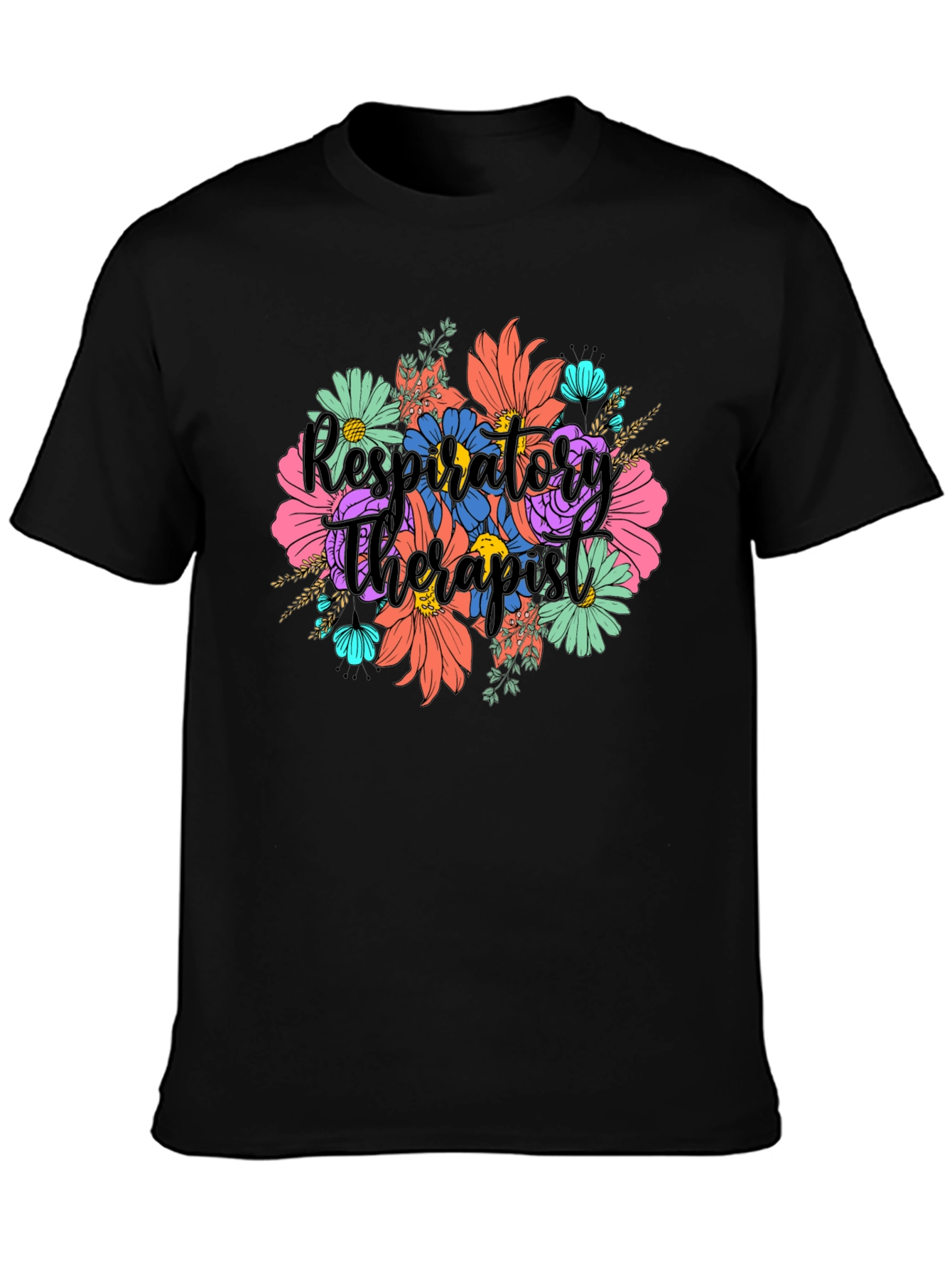 Respiratory Therapist Floral T-Shirt
