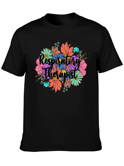 Respiratory Therapist Floral T-Shirt