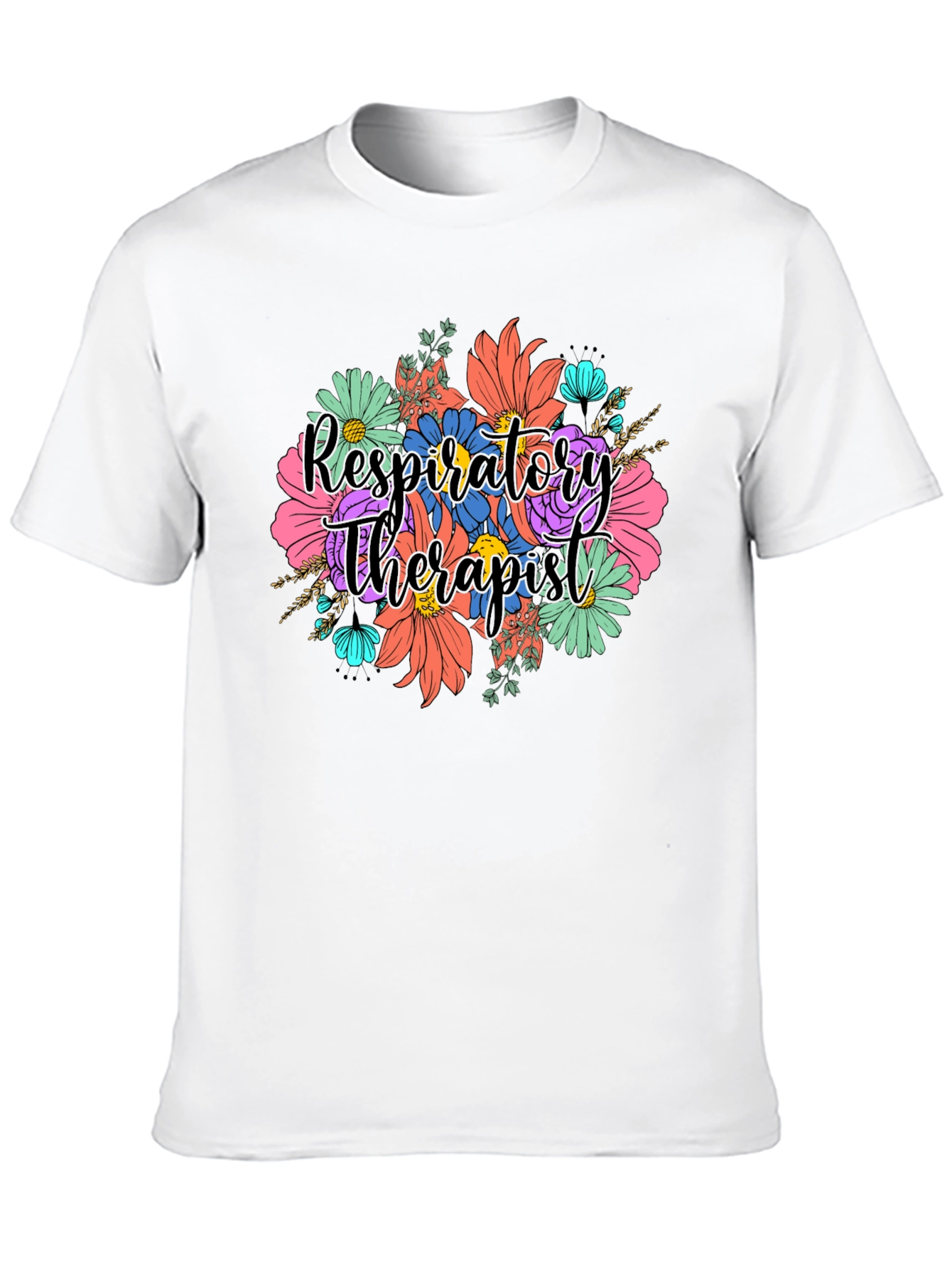Respiratory Therapist Floral T-Shirt