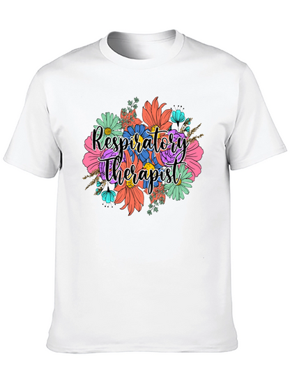 Respiratory Therapist Floral T-Shirt