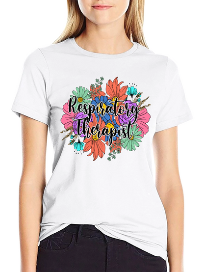 Respiratory Therapist Floral T-Shirt
