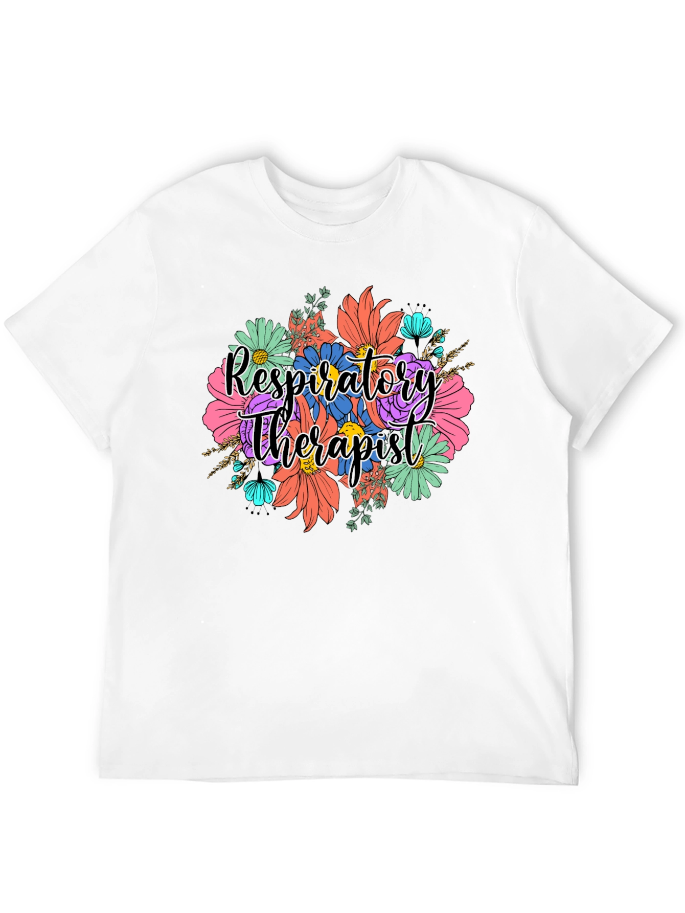 Respiratory Therapist Floral T-Shirt