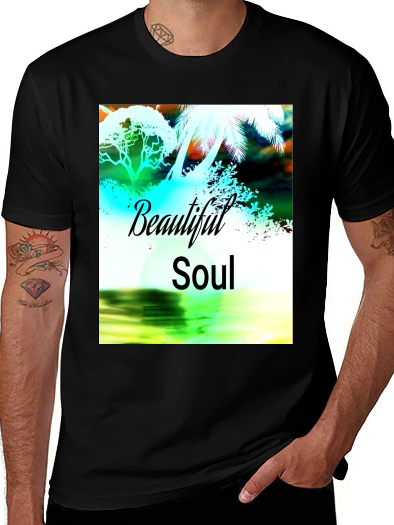 Beautiful Soul Graphic Black T-Shirt