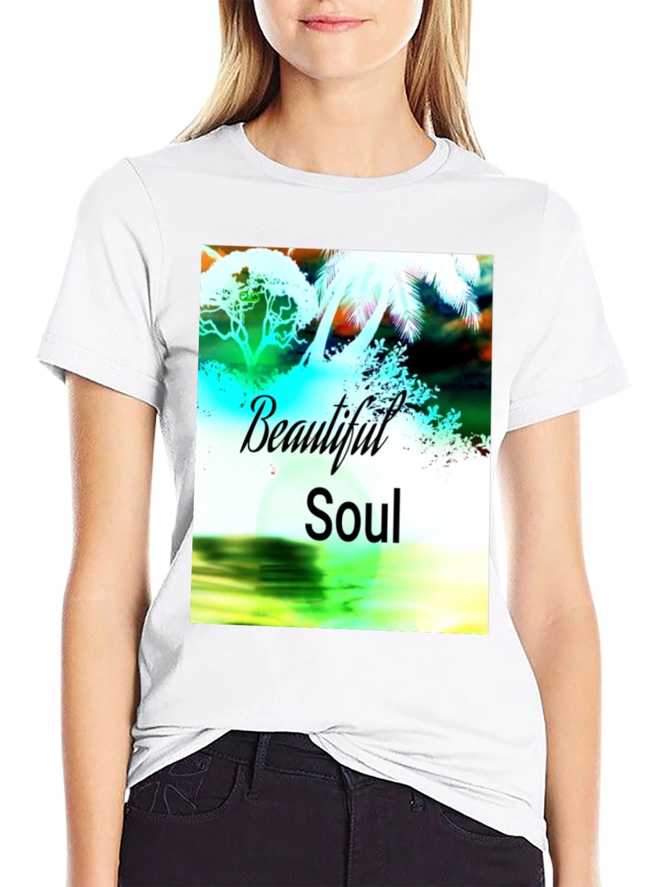Beautiful Soul Graphic Black T-Shirt