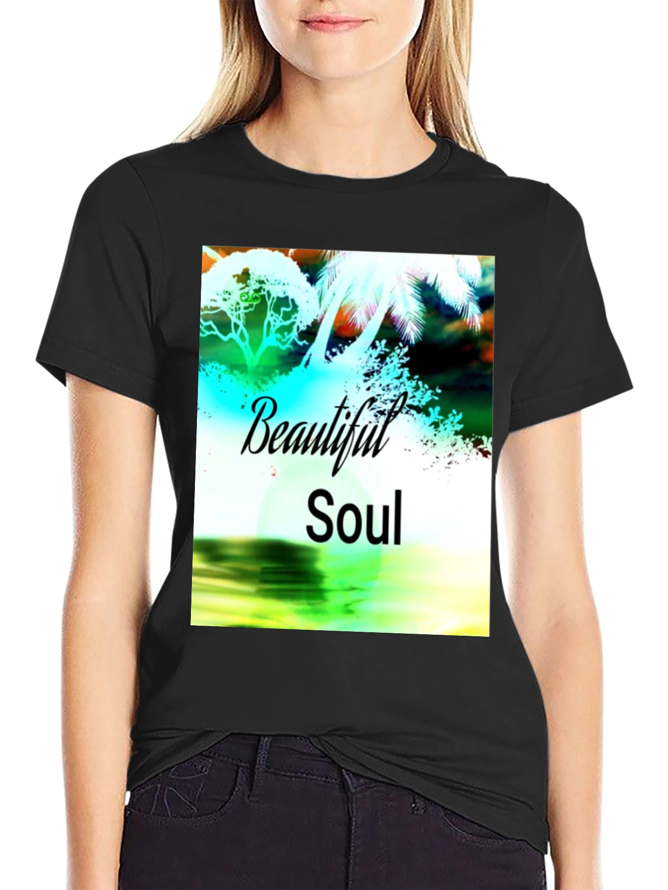 Beautiful Soul Graphic Black T-Shirt
